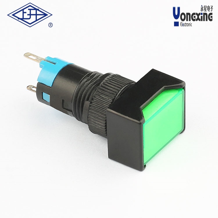 AD(φ12mm)長方形綠色按鈕指示燈